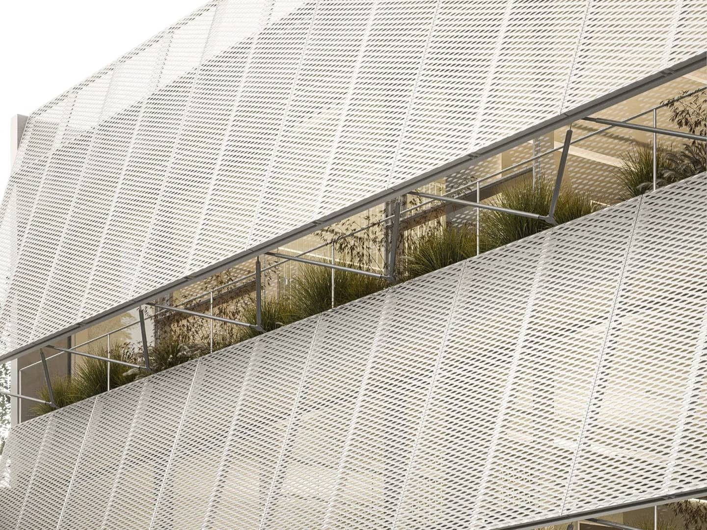 Expanded Metal Mesh on the building's exterior